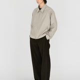 RON Zip Jacket in Soft Marl Beige Ultra-Fine Wool (Machine Washable)