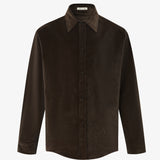 DAVID L/S Shirt in Coffee Cotton Corduroy
