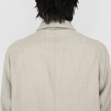RON Zip Jacket in Soft Marl Beige Ultra-Fine Wool (Machine Washable)