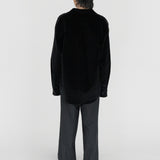 DAVID L/S Shirt in Piano Black Cotton Corduroy