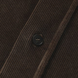 DAVID L/S Shirt in Coffee Cotton Corduroy