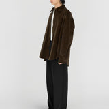 DAVID L/S Shirt in Coffee Cotton Corduroy