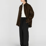 DAVID L/S Shirt in Coffee Cotton Corduroy
