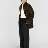 DAVID L/S Shirt in Coffee Cotton Corduroy