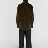 DAVID L/S Shirt in Coffee Cotton Corduroy