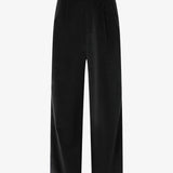 LEON Double Pleated Trouser in Piano Black Cotton Corduroy