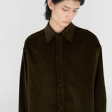 DAVID L/S Shirt in Coffee Cotton Corduroy