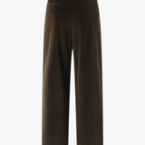 LEON Double Pleated Trouser in Coffee Cotton Corduroy