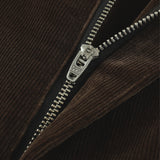 LEON Double Pleated Trouser in Coffee Cotton Corduroy
