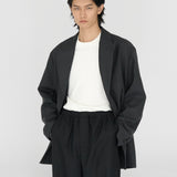 PHIL Tailored Oversized Blazer in Charcoal Marl Grey Wool