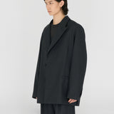 PHIL Tailored Oversized Blazer in Charcoal Marl Grey Wool