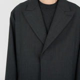 PHIL Tailored Oversized Blazer in Charcoal Marl Grey Wool