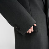 PHIL Tailored Oversized Blazer in Charcoal Marl Grey Wool