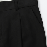 DEEP PLEATED TROUSERS in black
