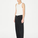 'LEWIS' Wide Jeans in Washed Black