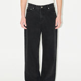 'LEWIS' Wide Jeans in Washed Black