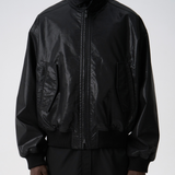 HARRINGTON JACKET in leather effect cotton