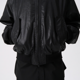 HARRINGTON JACKET in leather effect cotton