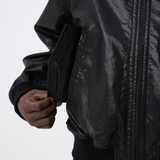 HARRINGTON JACKET in leather effect cotton