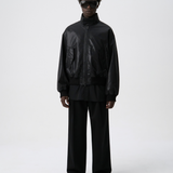 HARRINGTON JACKET in leather effect cotton