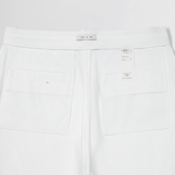 TAILORED HEAVY COTTON TWILL TROUSERS in bone white