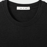 DRAPE KNIT TEE in black charcoal marl