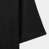DRAPE KNIT TEE in black charcoal marl