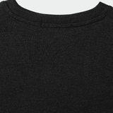 DRAPE KNIT TEE in black charcoal marl
