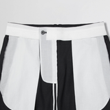 WIDE DOUBLE PLEATED TROUSERS in charcoal melange