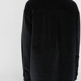 DAVID L/S Shirt in Piano Black Cotton Corduroy
