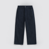 RELAXED STRAIGHT JEANS in raw indigo cotton denim