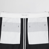 WIDE DOUBLE PLEATED TROUSERS in charcoal melange
