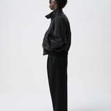 DOUBLE PLEATED TROUSERS in piano black