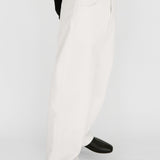 OWEN Curved Jeans in Ivory White Turkish Denim