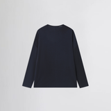 SOFT L/S TEE in fine navy marl