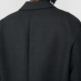 PHIL Tailored Oversized Blazer in Charcoal Marl Grey Wool
