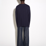 RELAXED STRAIGHT JEANS in raw indigo cotton denim