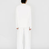 HAYES Cashmere Knit L/S Tee in Soft White