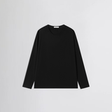 SOFT L/S TEE in fine black marl