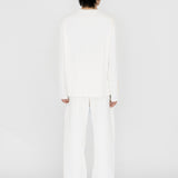 OWEN Curved Jeans in Ivory White Turkish Denim