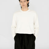 HAYES Cashmere Knit L/S Tee in Soft White