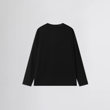 SOFT L/S TEE in fine black marl