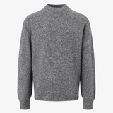 SETH Rolled Hem Sweater in Grey Melange