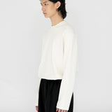 HAYES Cashmere Knit L/S Tee in Soft White