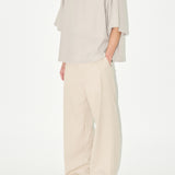 'ELIAS' Wide Trousers in Beige