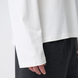 RELAXED L/S SILK TEE in off white