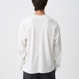 RELAXED L/S SILK TEE in off white