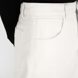 OWEN Curved Jeans in Ivory White Turkish Denim