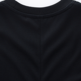 RIBBED L/S HENLEY in black charcoal marl