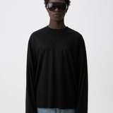 RELAXED L/S SILK TEE in black